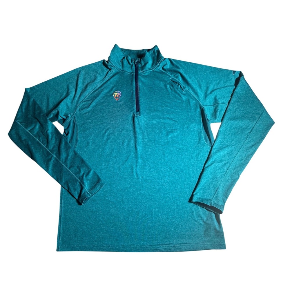 Brooks Dash‎ 1/2 Zip Running Pullover Mens Medium Teal Heather Performance-993